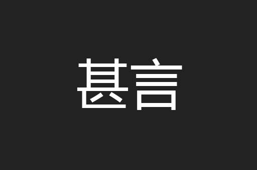 甚言