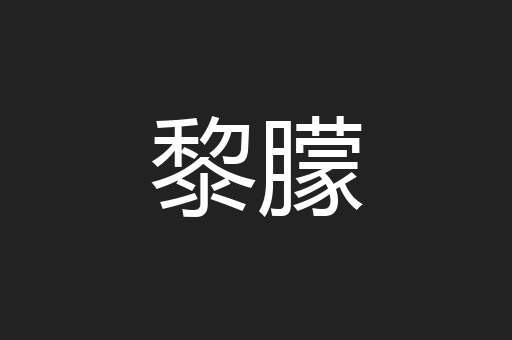 黎朦