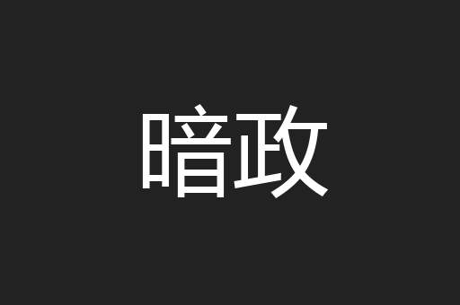暗政