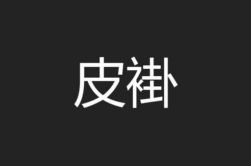 皮褂