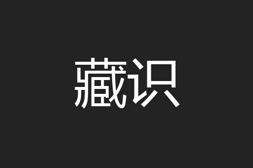 藏识