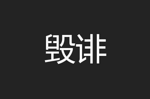 毁诽
