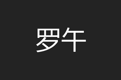罗午