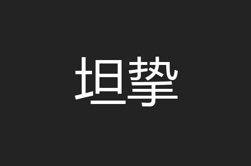坦挚
