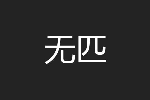 无匹