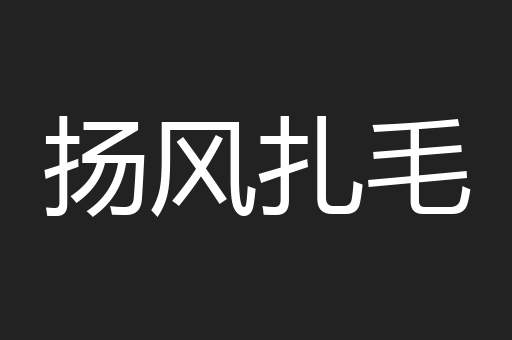 扬风扎毛