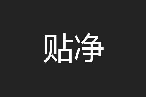贴净