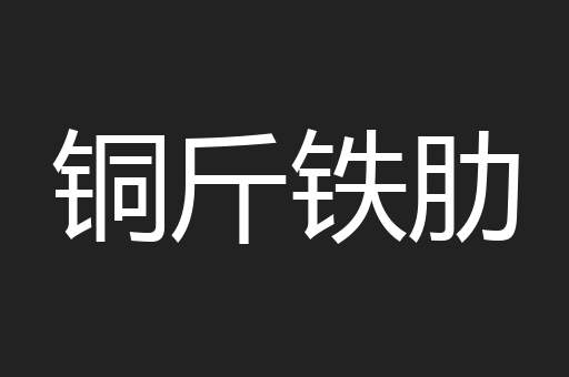 铜斤铁肋