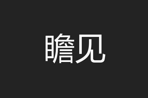 瞻见