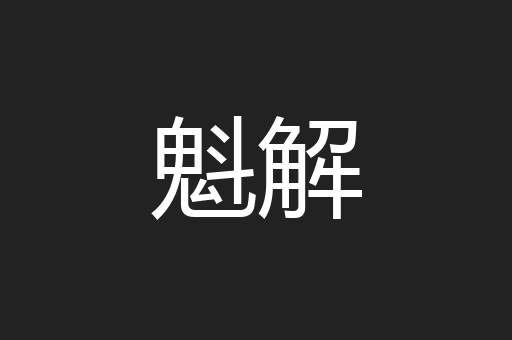 魁解