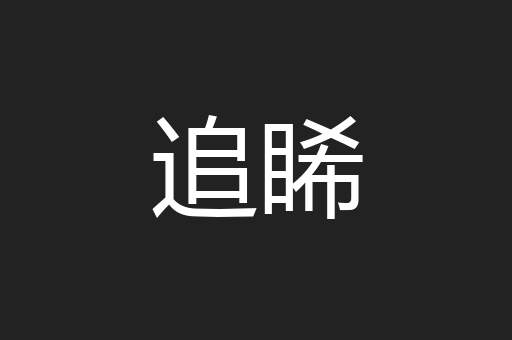 追睎
