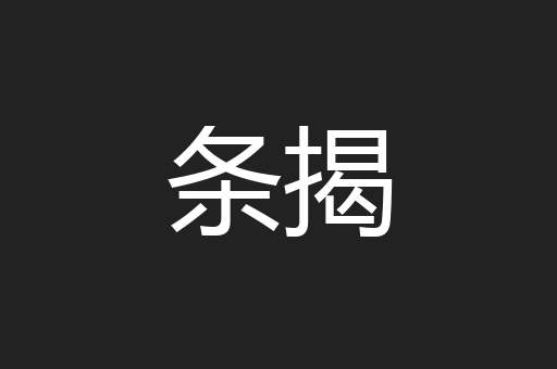 条揭