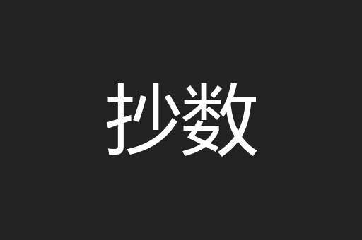 抄数