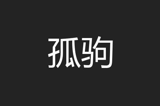 孤驹