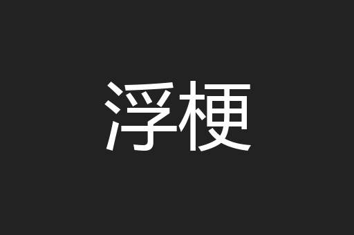 浮梗