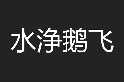 水浄鹅飞