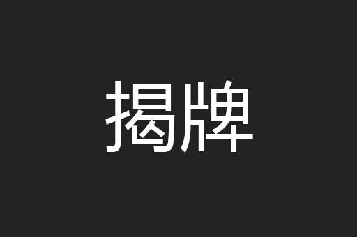 揭牌