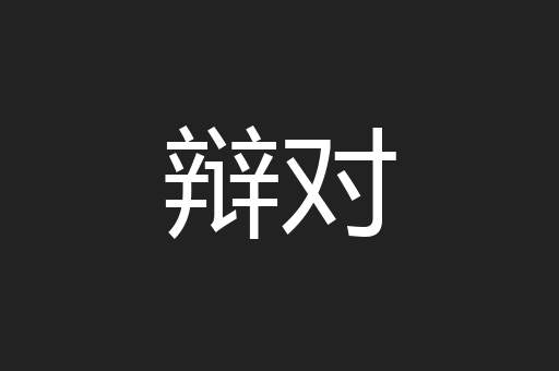 辩对