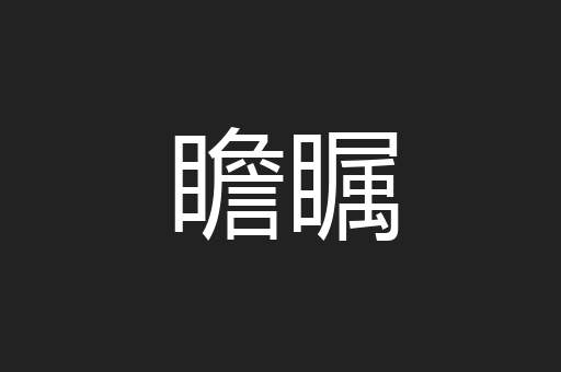 瞻瞩
