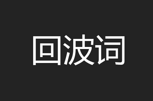 回波词