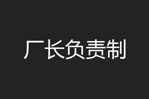 厂长负责制