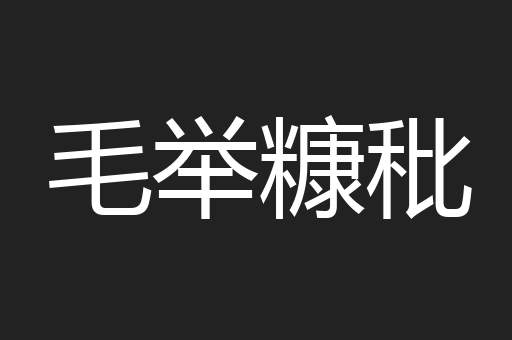 毛举糠秕