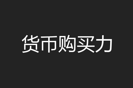 货币购买力