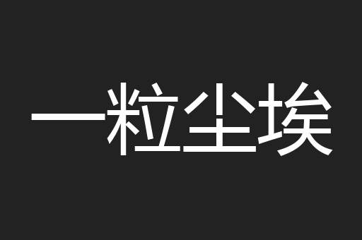 一粒尘埃