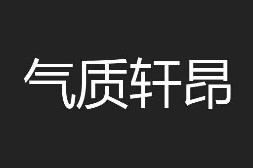 气质轩昂