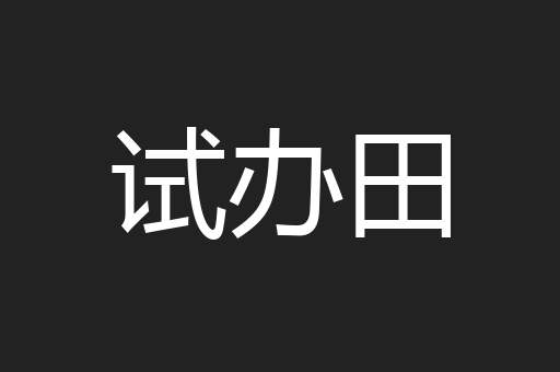 试办田