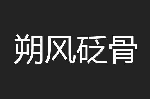 朔风砭骨