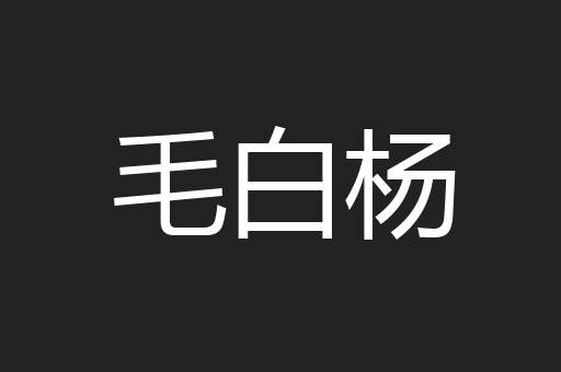 毛白杨