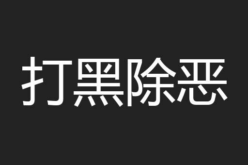打黑除恶