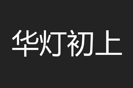 华灯初上