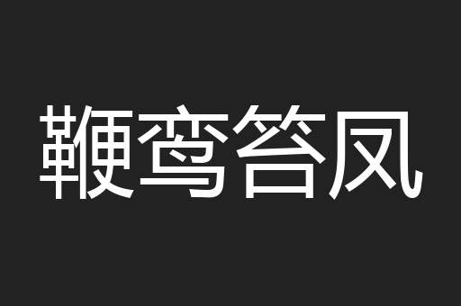 鞭鸾笞凤