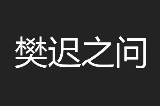 樊迟之问