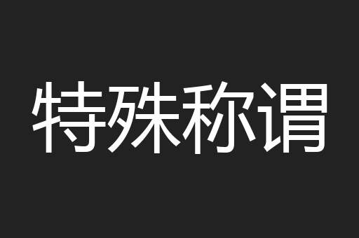 特殊称谓