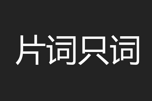 片词只词