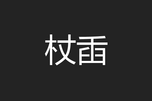 杖臿