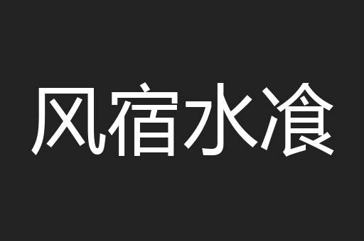 风宿水飡