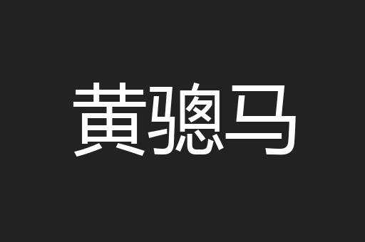 黄骢马