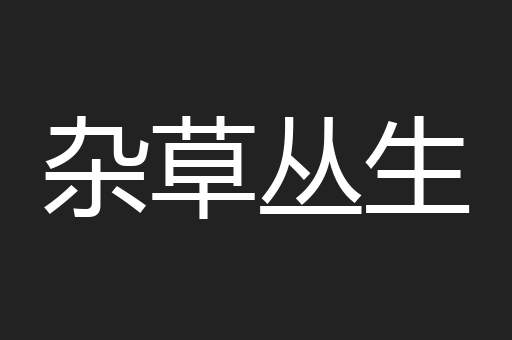 杂草丛生