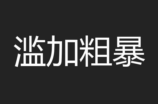 滥加粗暴