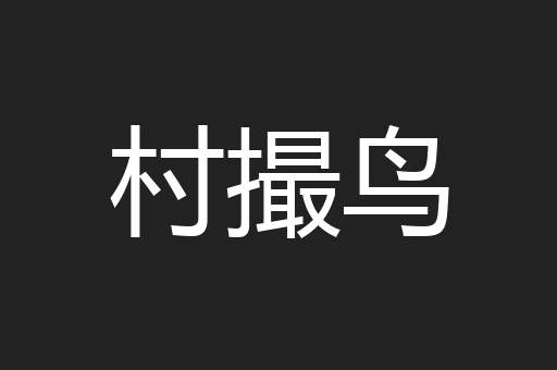 村撮鸟