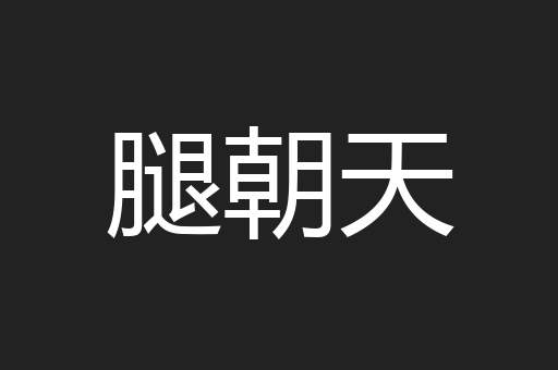 腿朝天
