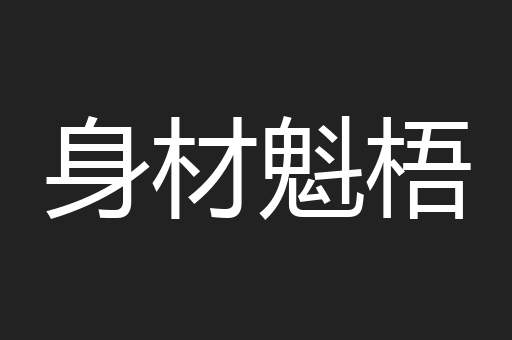 身材魁梧