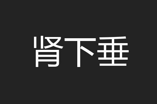 肾下垂