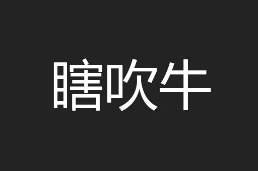 瞎吹牛