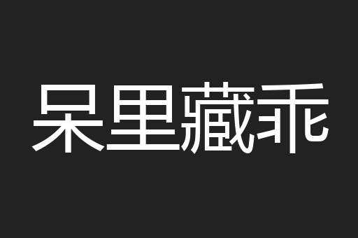 呆里藏乖