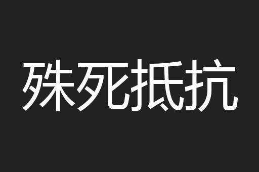 殊死抵抗
